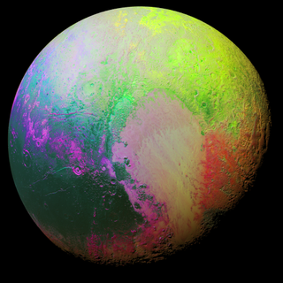 Pluto Regions Enhanced Color