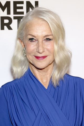 Helen Mirren is pictured with a wavy bob at the 18th annual L'Oréal Paris Women of Worth Celebration at NeueHouse Hollywood on November 16, 2023 in Los Angeles, California.