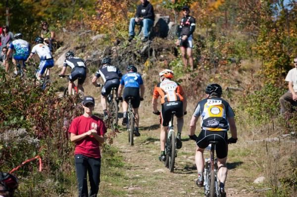 WORS sport series racers head up the leadout climb.