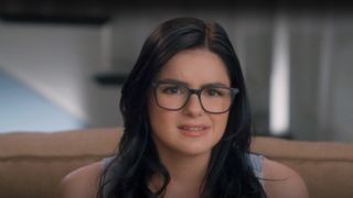 Ariel Winter looking annoyed in her talking head interview in Modern Family Season 11 Thanksgiving episode