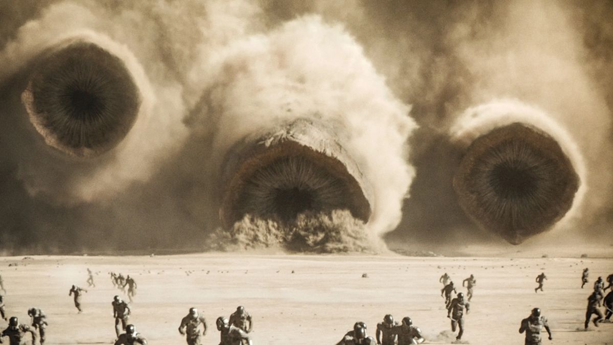 Sandworms in Dune: Part Two