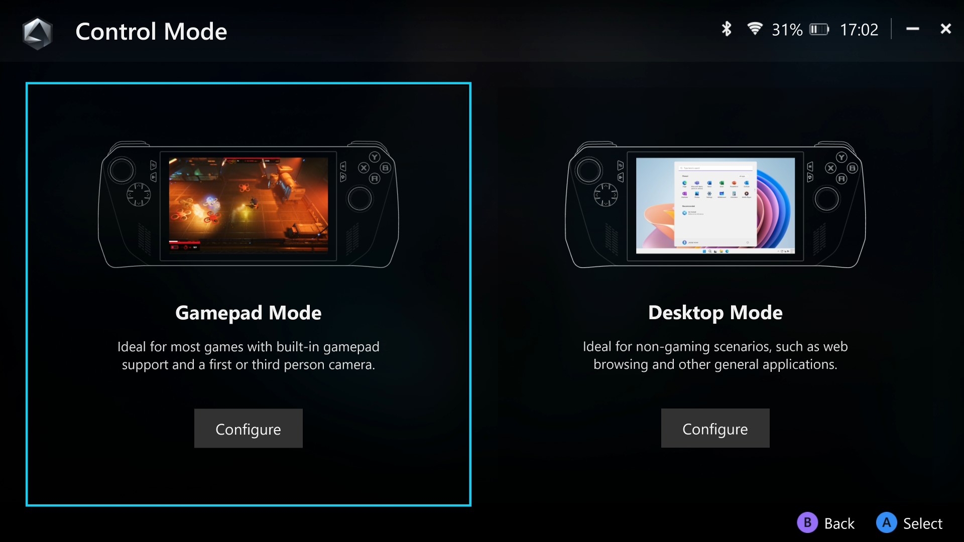 Assigning shortcuts for Xbox Game Bar on the ROG Ally through Armoury Crate. 