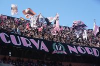 Supporters of Palermo FC during the Serie B match between Palermo FC and US Catanzaro at the Stadio ''Renzo Barbera'' in Palermo, Italy, on May 1, 2026. (Photo by Gabriele Maricchiolo/NurPhoto)