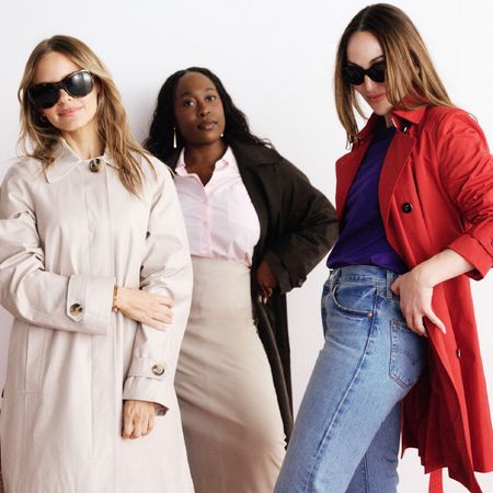 Nikki, Aniyah, and Anna wear trench coats from Nordstrom.