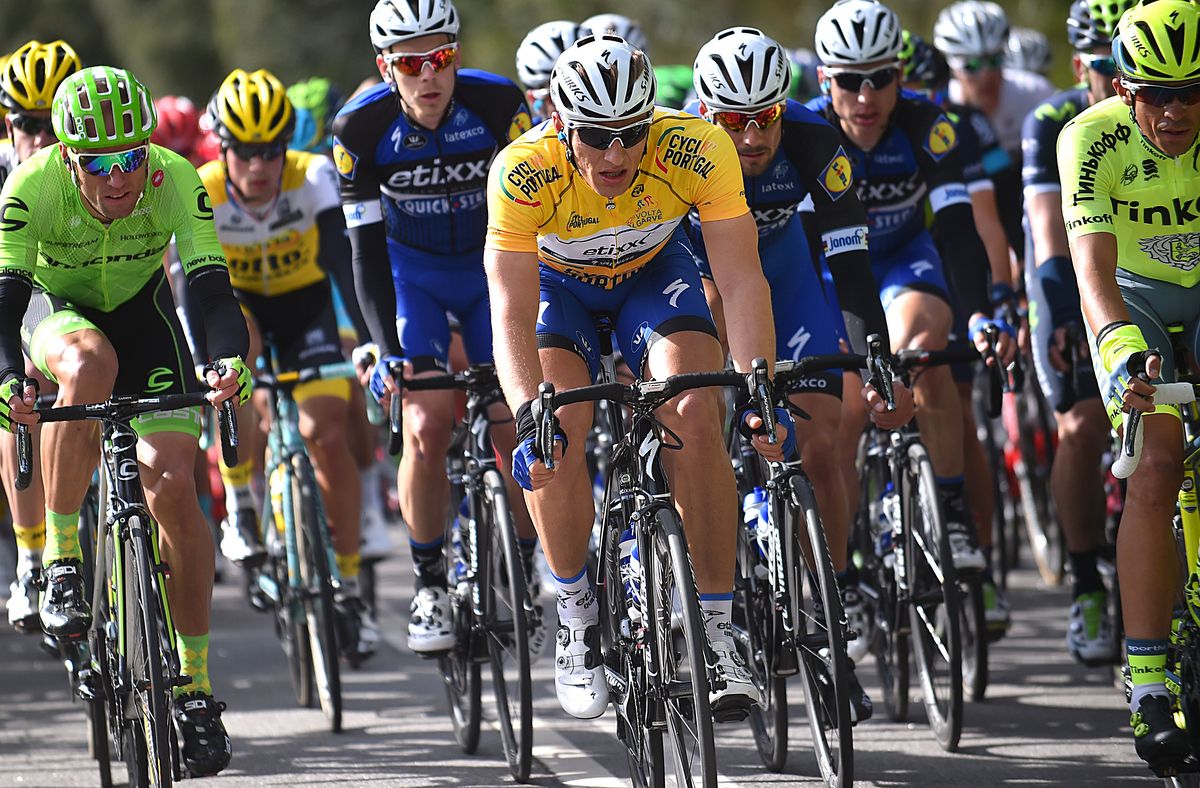 Race leader Marcel Kittel (Etixx-Quick Step) comes to the front