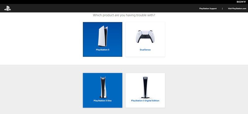 Ps5 Support Select Console