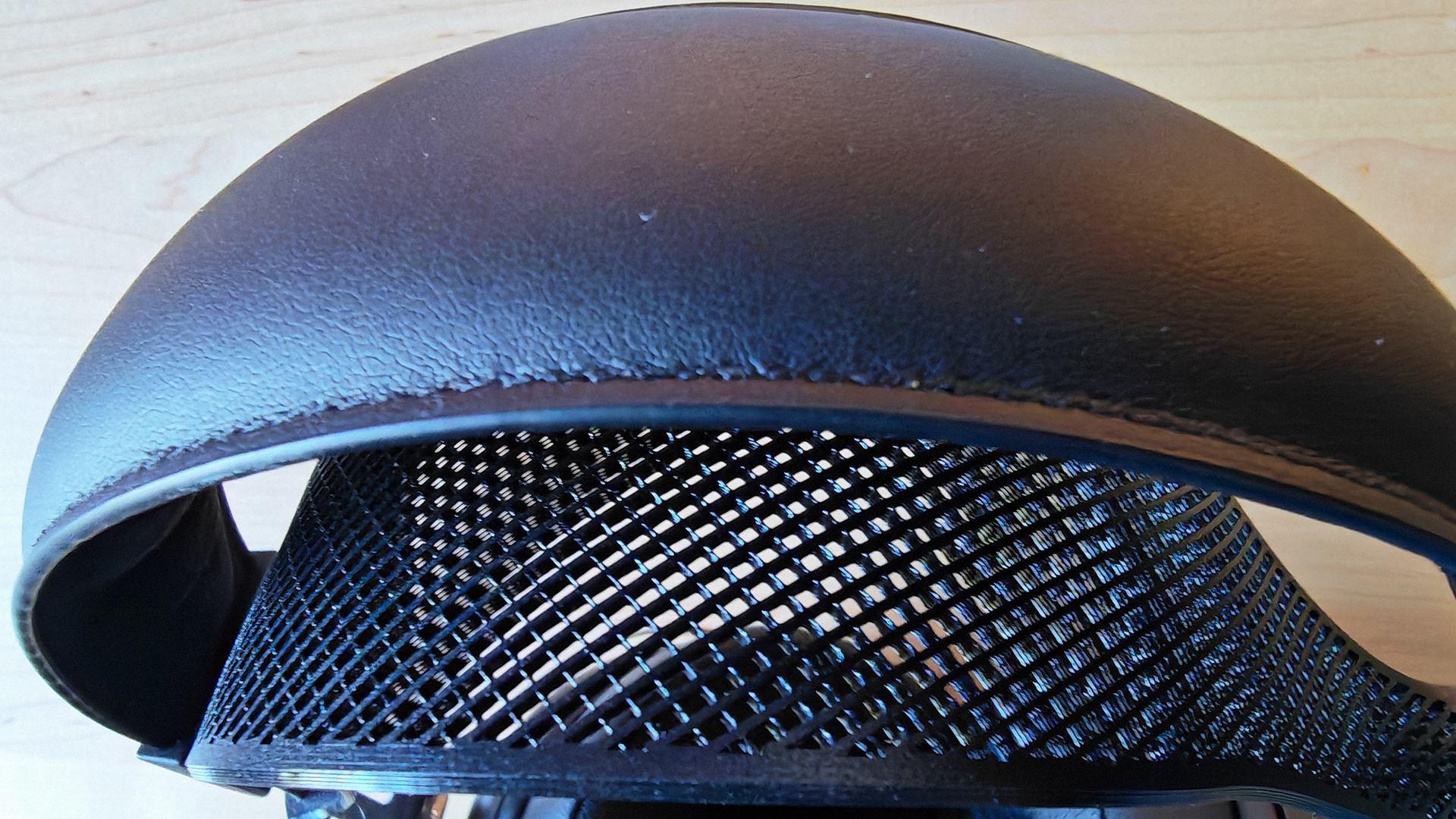 Various photos of the FiiO FT1 headphones, in a home office. 