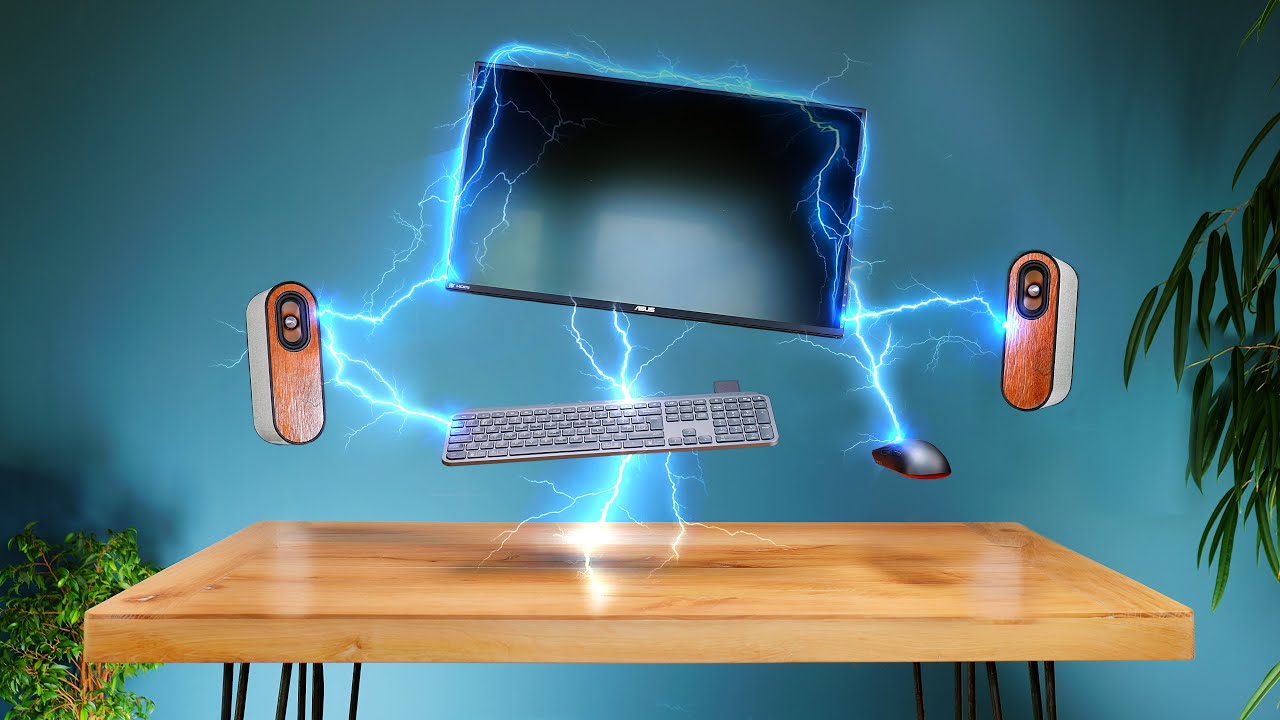 This incredible truly wireless desktop PC build even keeps your coffee hot forever