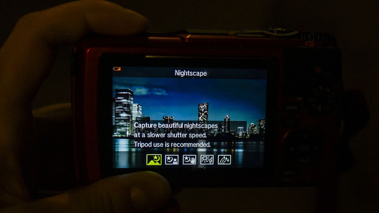 The Nightscape scene mode on the OM System Tough TG-7 camera