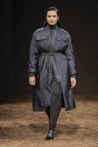 the only plus size model at the hermes show