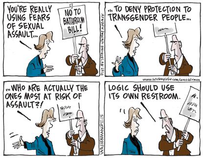 Editorial cartoon U.S. Transgender Bathroom Bill