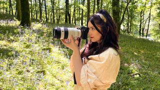 One of our reviewers using the Sony FE 70-200mm f/2.8 GM OSS II lens in the woods