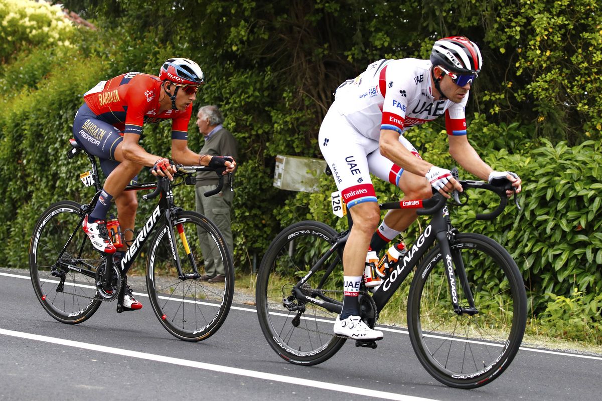 Dylan Teuns and Alexander Kristoff made the break on stage 12