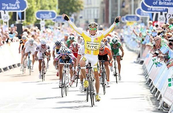 Edvald Boasson Hagen (Columbia-HTC) is having a great Tour of Britain. He is up to four stage wins.