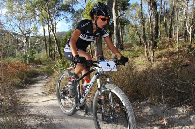 Rowena Fry in second in the elite women's race