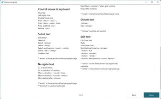 Voice Access Commands page two