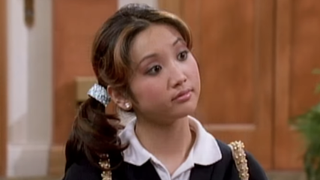 Brenda Song as London Tipton, talking to Maddie about their school grades in the Suite Life of Zack and Cody.