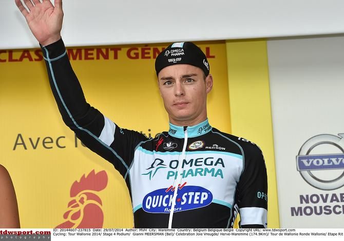 Gianni Meersman (Omega Pharma-Quickstep) in the lead in the Tour de Wallonie