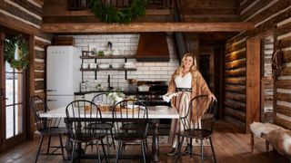 Kelly clarkson in dining room from her wayfair montana collection