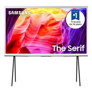 Samsung 43-Inch Class Qled 4k the Serif Ls01d Series Quantum Hdr Smart Tv With 360 L-Shape Design, Anti-Reflection Matte Display, Detachable Easel Stand, Alexa Built-In (qn43ls01d, 2024 Model)