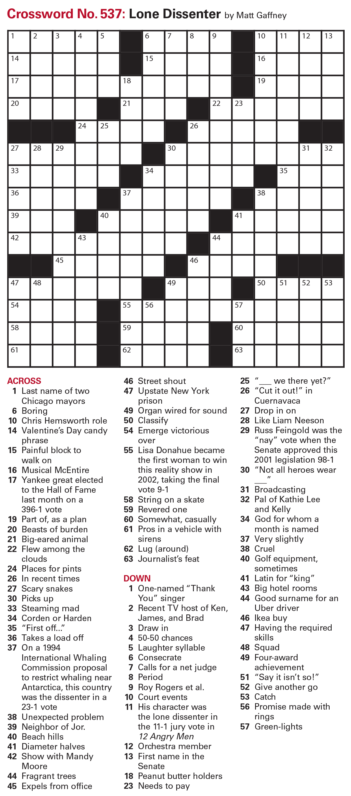 Crossword puzzle
