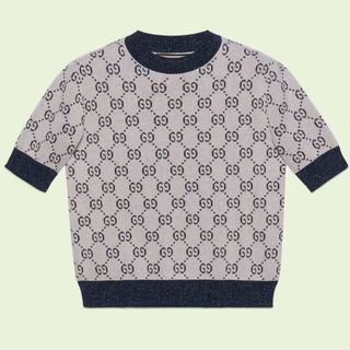 short sleeved Gucci logo sweater