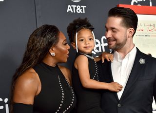 Serena Williams and husband Alexis Ohanian with daughter Olympia