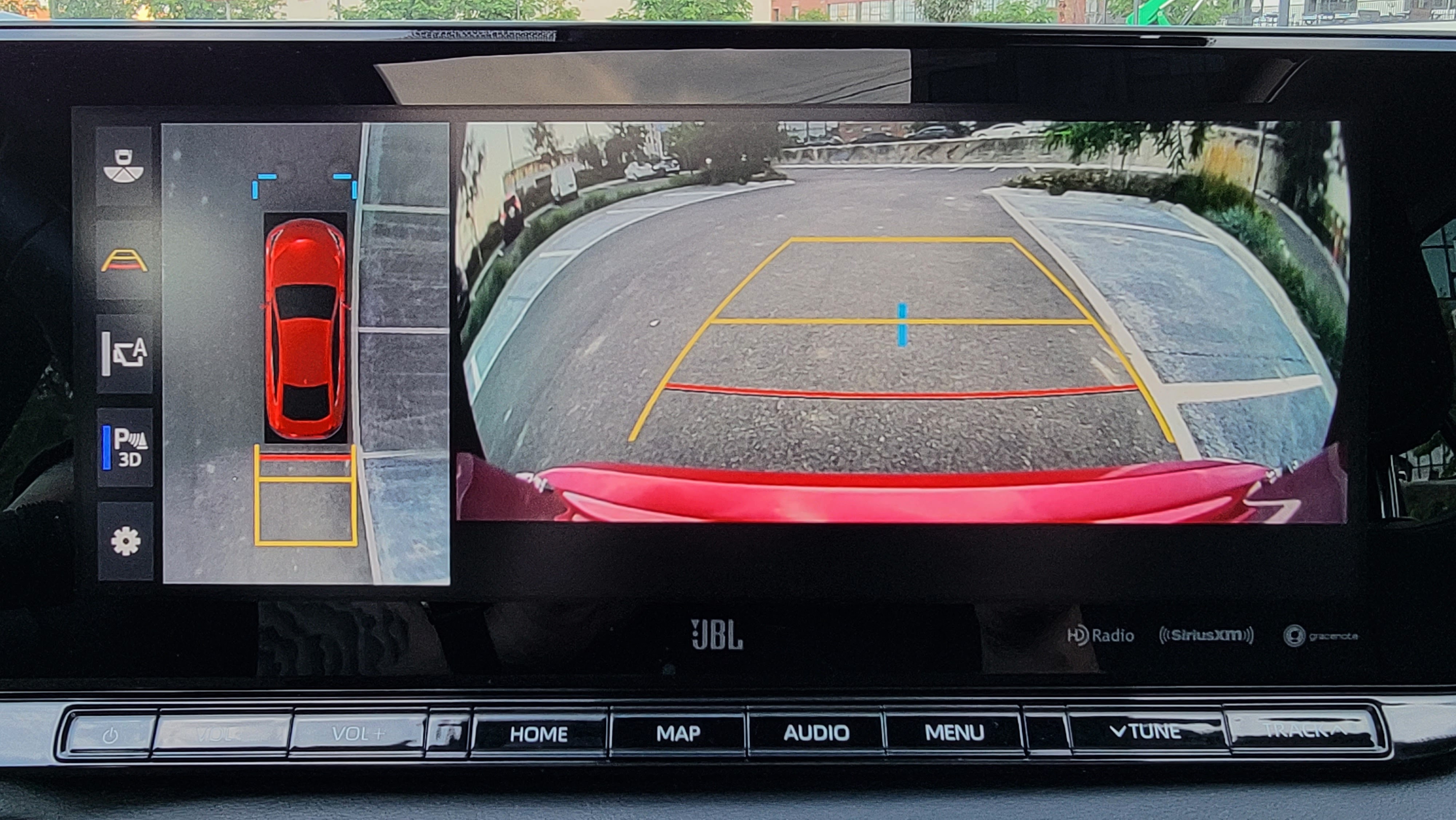 View of the back-up cam from the main display in the Toyota Mirai (2021)