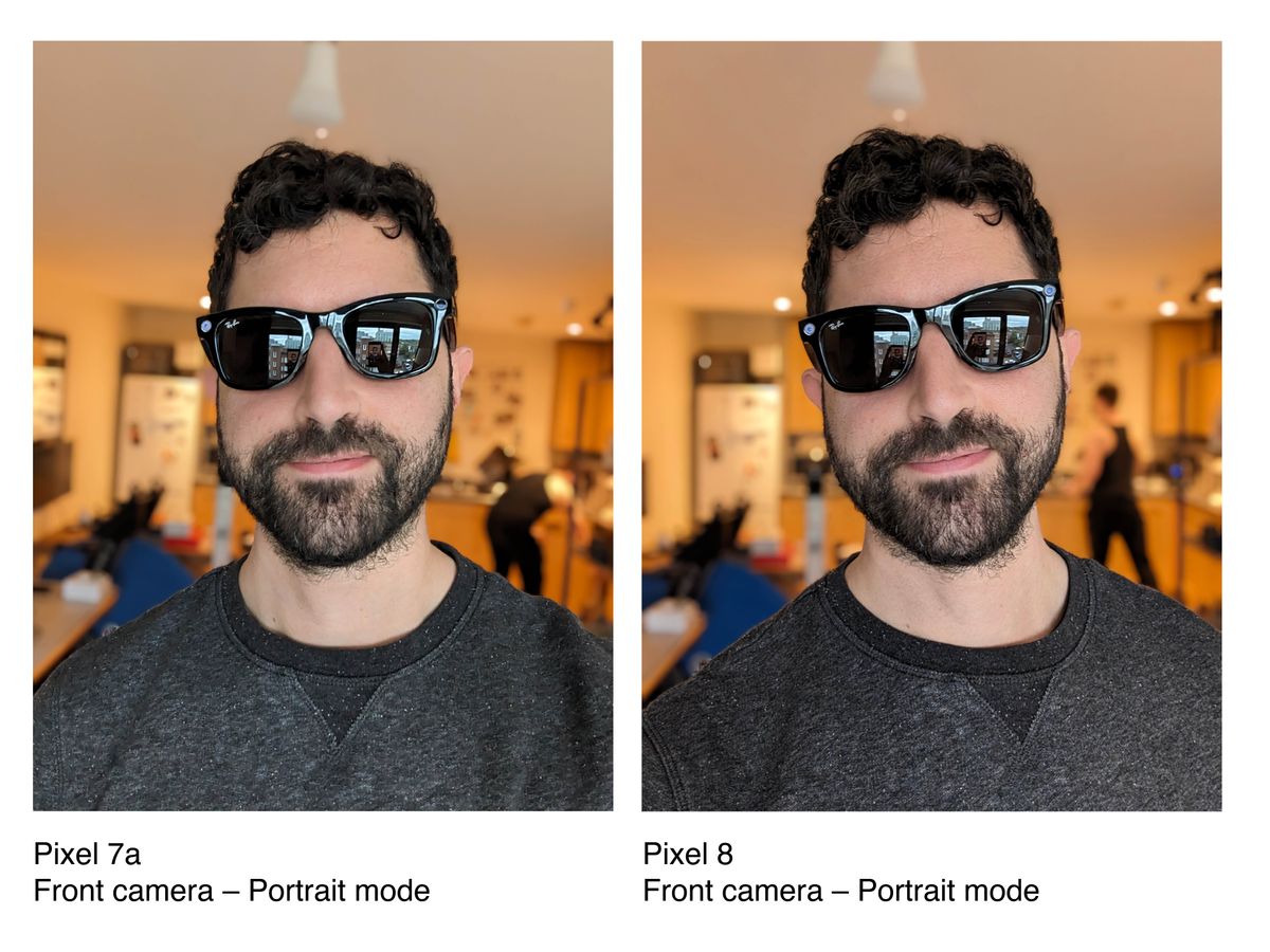 Comparison photos captured on the Google Pixel 7a and Pixel 8