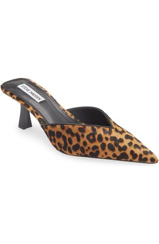 Mod-A Leopard Print Genuine Calf Hair Mule