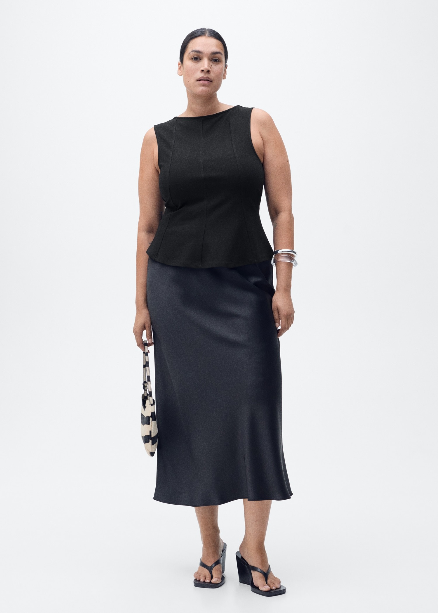 MANGO, A-Line Boat-Neck Top