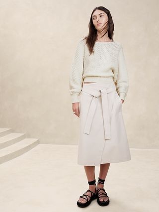 Meredith Cotton Boat-Neck Sweater