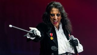 LONDON, ENGLAND - OCTOBER 20: Alice Cooper performs at Eventim Apollo on October 20, 2024 in London, England. 