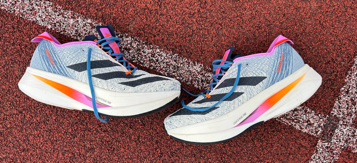 Adidas Adizero Prime X Strung on running track