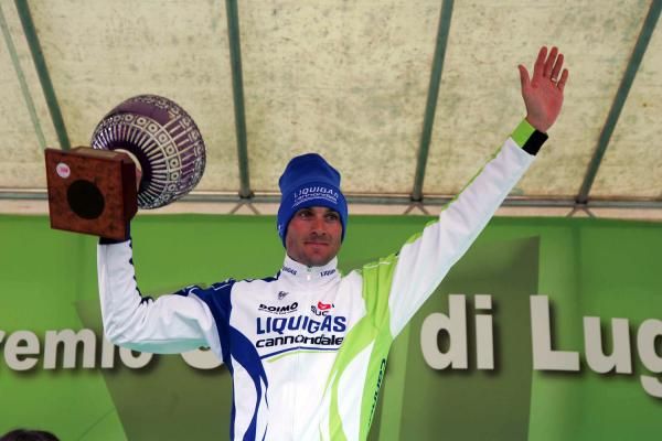 Ivan Basso on the podium at the GP di Lugano