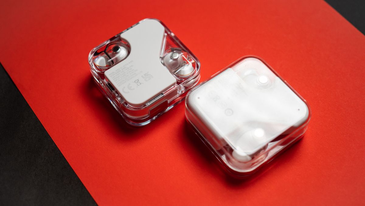 Nothing Ear (2) earbuds review on red background