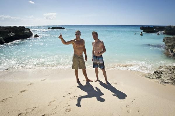 The beach is that way: Thor Hushovd and Tyler Farrar