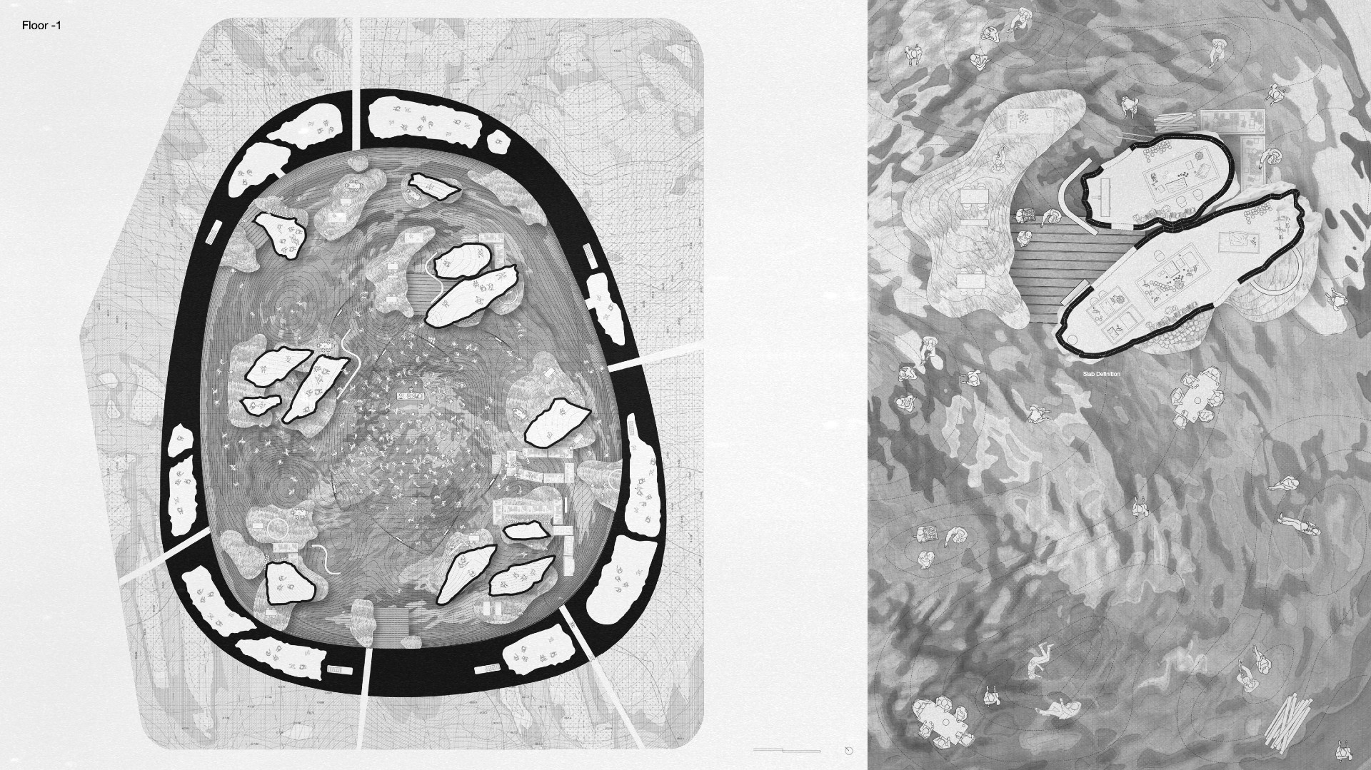Drawings from Matthew Avallone architecture thesis