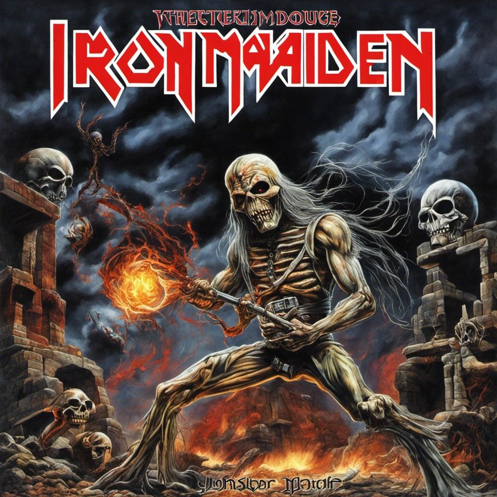 AI generated Eddie on an Iron Maiden cover