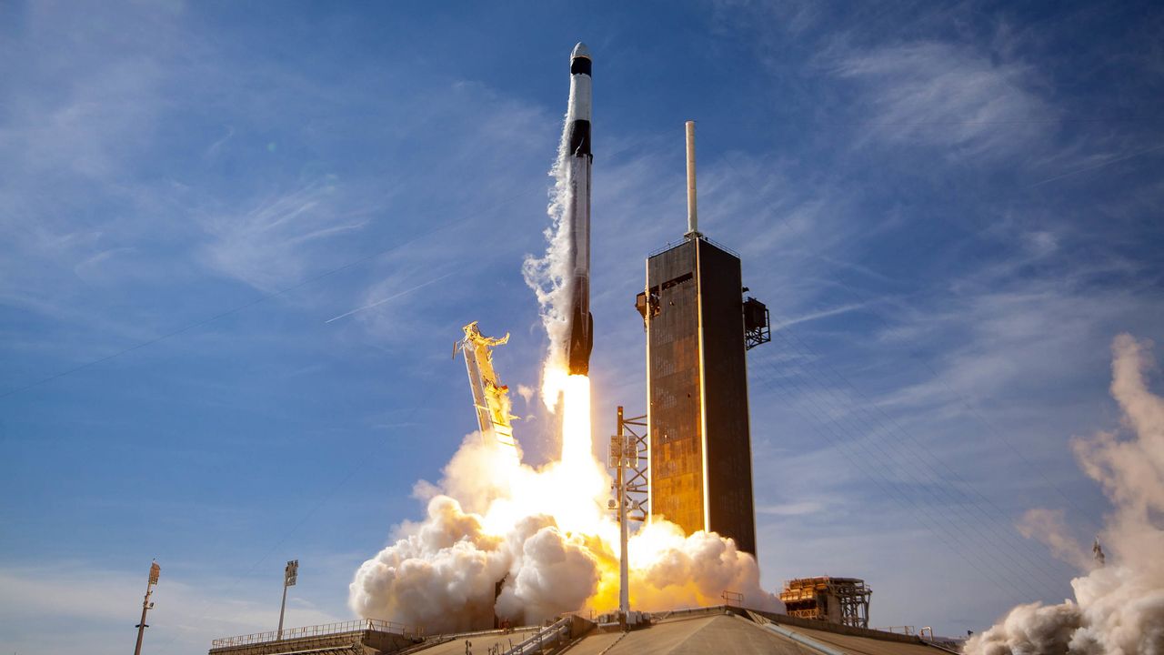 SpaceX's Dragon CRS-21 mission lifts off on a Falcon 9 rocket from Launch Complex 39A at NASA's Kennedy Space Center in Florida, on Dec. 6, 2020.