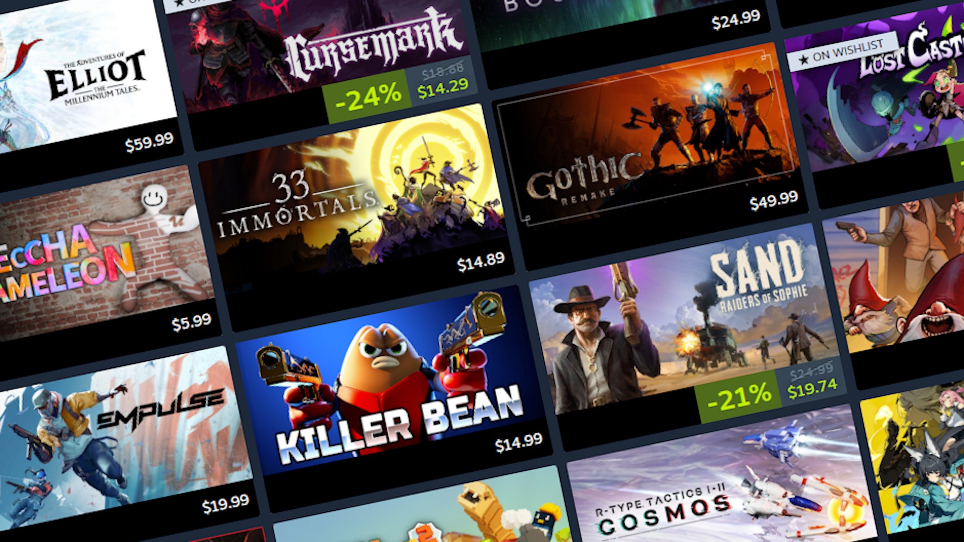 Steam personal calendar gallery of games
