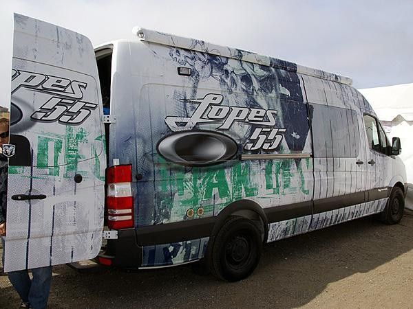 Naturally, Lopes needs a way to get his bikes around and what better to do that than with his signature edition Sportsmobile Lopes 55.