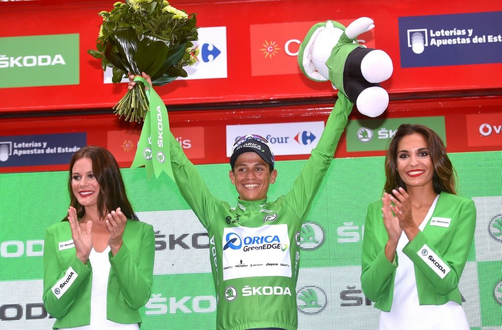 Esteban Chaves is still making his way to the podium on a daily basis, this time its for the green points jersey