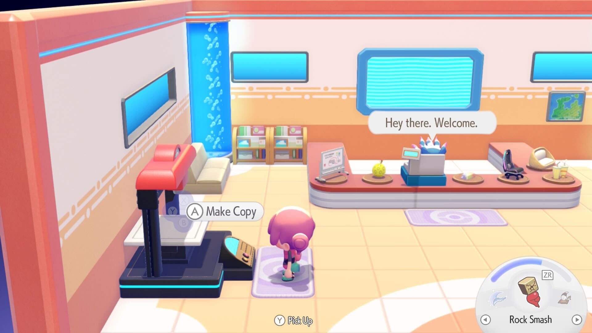 The copy machine inside a Pokemon Center in Pokemon Pokopia