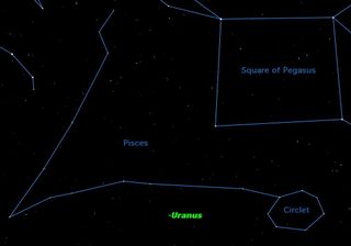 Uranus Sky Map October 2013