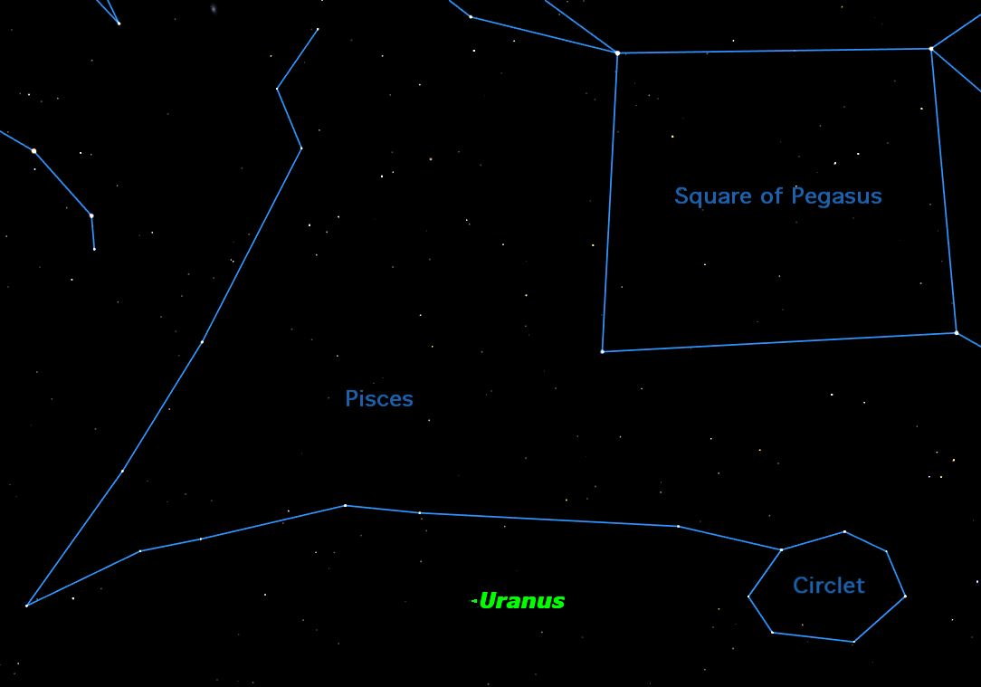 Uranus Sky Map October 2013