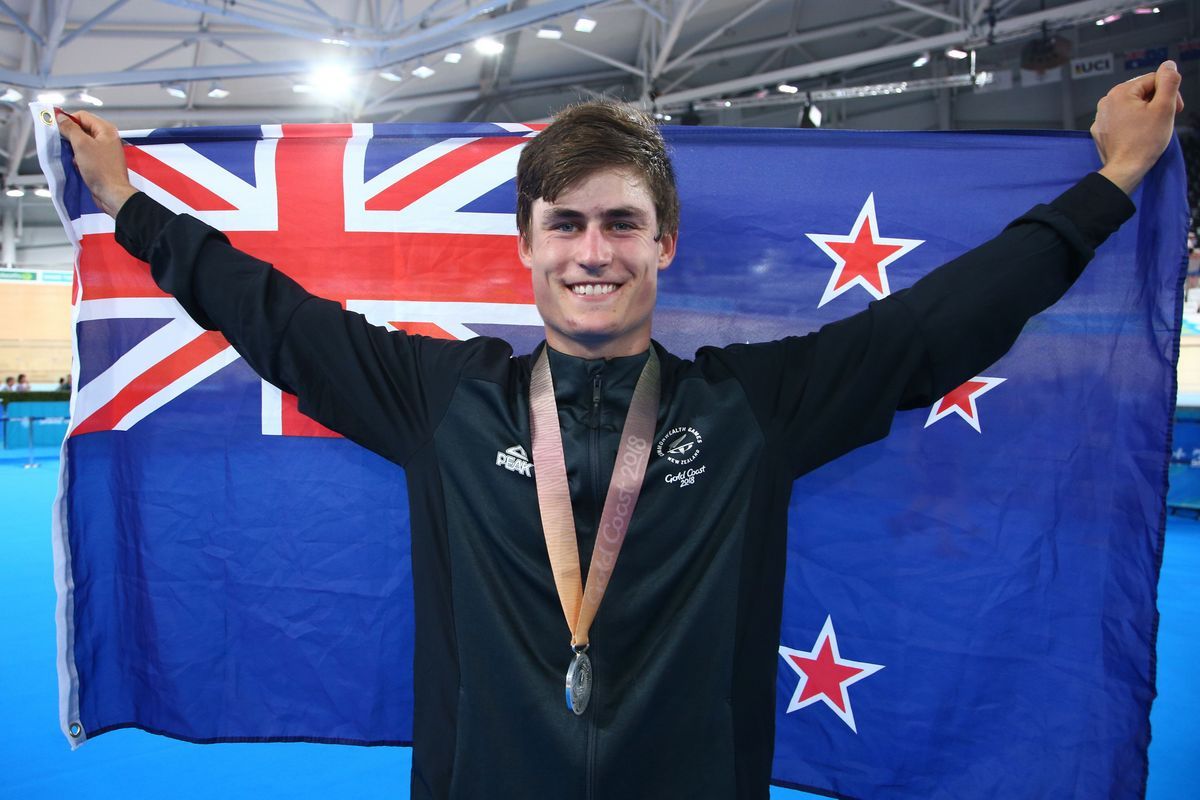Campbell Stewart (New Zealand) won silver in the points race