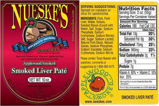 recall, recall Nueske's Applewood smoked meats, 10-oz. vacuum packed packages of "Nueske's Applewood Smoked Liver Pat