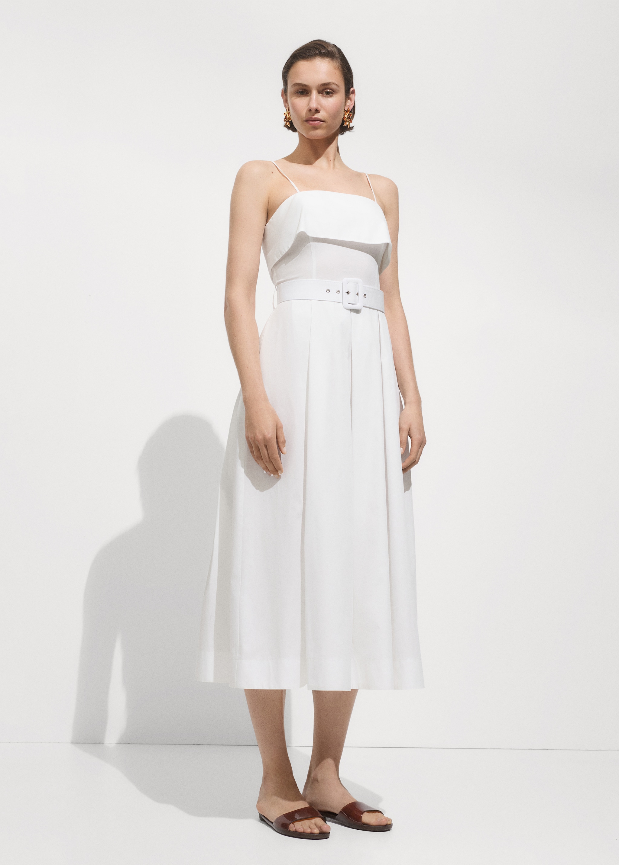 Dress With a Belted Neckline