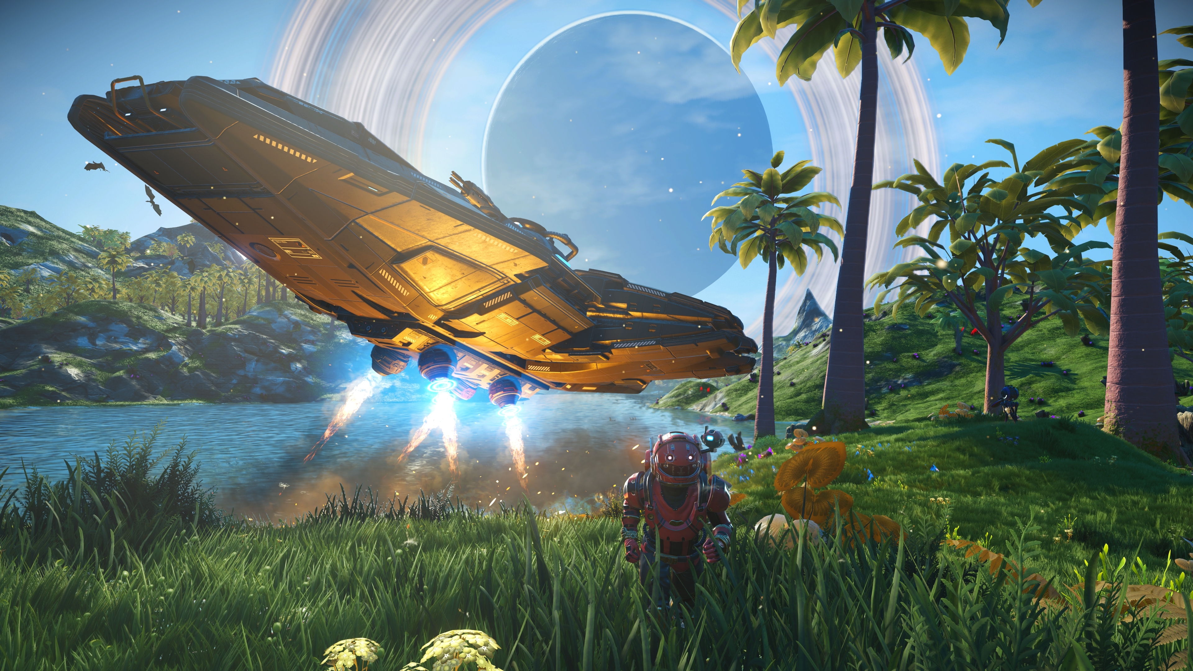 Corvette landing in No Man&#039;s Sky
